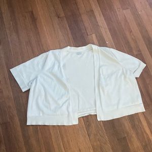 white cardigan